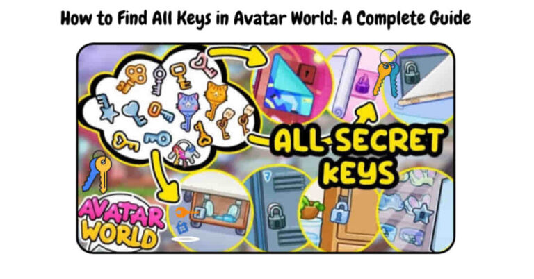 all keys in avatar world